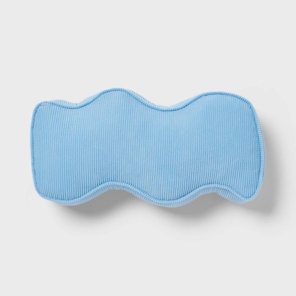 Pillowfort Blue Wave Corduroy Kids Decorative Throw Pillow Accent Cushion Soft